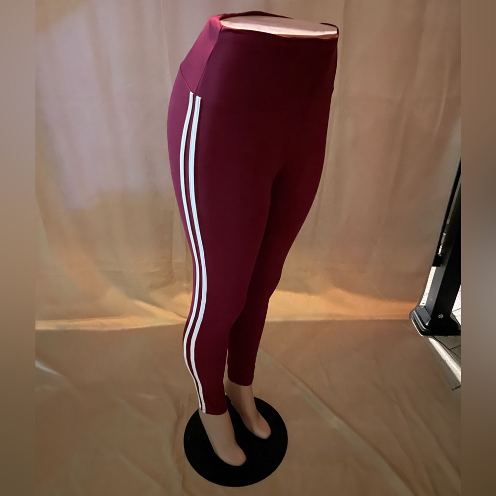 Indero Wine High Waist Soft Casual Comfort Leggings